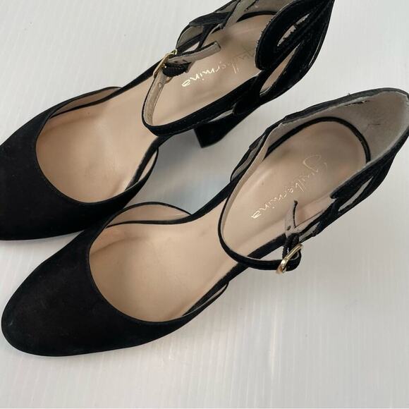 Guilhermina Posy cutwork strappy ankle strap heels Anthropologie feminine size 6 - Picture 2 of 10